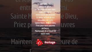 🙏 Louange La Prière Je vous salue Marie  avec paroles Prière Universelle de Foi et de Confiance ❤ [upl. by Maxwell]