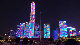 Spectacular Light Show Held in Shenzhen Civic Center 深圳 市中心区 Sept 2018 [upl. by Ally]