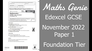 Edexcel Foundation Paper 1 November 2022 Exam Walkthrough [upl. by Polard722]