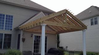 Gable style Pergola with Double Rafters by Archadeck [upl. by Luapnoj634]