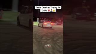 Tesla Crashes at Takeover Car Meet [upl. by Tekla]