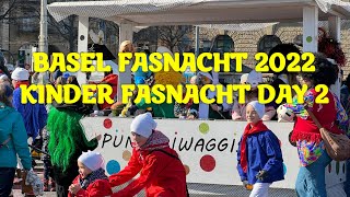 DAY 2 BASEL FASNACHT 2022  KINDER FASNACHT  RISHCHARD [upl. by Lecram775]