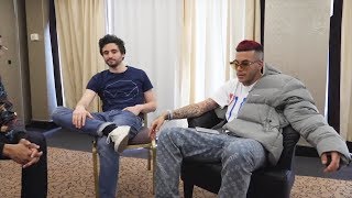 Sfera Ebbasta ascolta la sua stessa canzone durante un intervista [upl. by Hutton435]