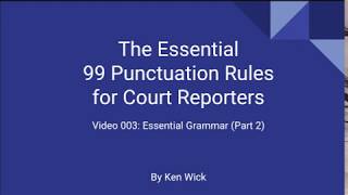 003 99 Punctuation Rules Essential Grammar Part 2 [upl. by Zenobia264]