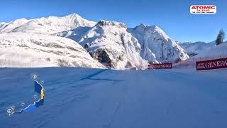 AUDI FIS SKi World Cup  Val DIsere 🇫🇷 women downhill Dec 16 2023  the race course [upl. by Assili]