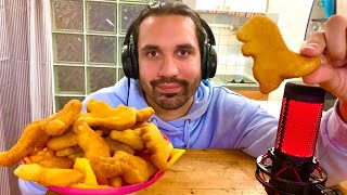 ASMR Dino Nuggets mukbang 1 KG [upl. by Hutner]