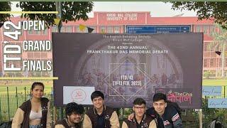 Frank Thakurdas Memorial Parliamentary Debate  Open Grand Finals  FTD’42 [upl. by Thissa]