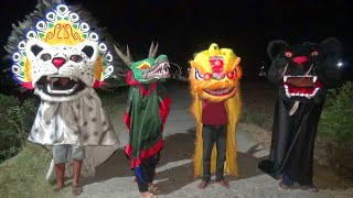 Barongsai barongan jenggot naga dan barongan tutul keluar dari persembunyiannya [upl. by Sarah995]