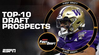 Mel Kiper Jrs Top10 draft prospects for the 2024 NFL Draft  First Draft 🏈 [upl. by Vola]