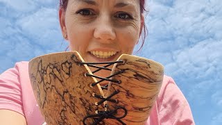 Creating a Stunning Spalted Birch Wood Bowl Woodturning Masterpiece  Part 2 [upl. by Bathelda]