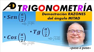 TRIGONOMETRÍA RAZONES ANGULO MITAD ACADEMIADIEGO [upl. by Ximenez]