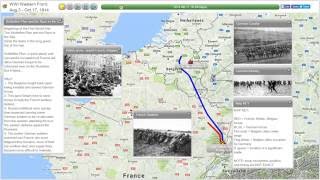 The Great War Begins Western Front 3 Aug  17 Oct 1914 Animated Map [upl. by Oemor]