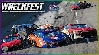 NASCAR CAMARO CARNAGE TALLADEGA SUPER  Wreckfest [upl. by Mihar239]