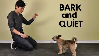 Teach Dog to Stop Barking  Bark and Quiet on Cue [upl. by Ilac]