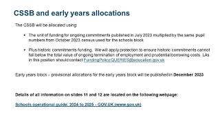 Dedicated schools grant DSG and other grants 11 October 2023 [upl. by Euqinahs]