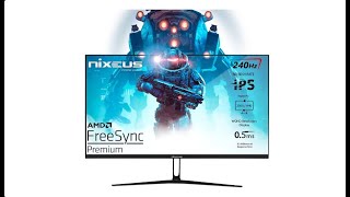 Nixeus EDG 27” Rapid IPS 2560 x 1440 AMD FreeSync Premium Certified 240Hz HDR Gaming Monitor [upl. by Hanavas]