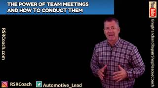 The Power of Team Meetings and How to Conduct Them  RSR Coach [upl. by Eidissac]