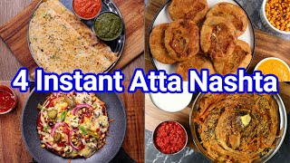 Instant Nashta Recipes With Wheat Flour  Healthy amp Easy Atta Ke Nasta Recipes [upl. by Ahs]