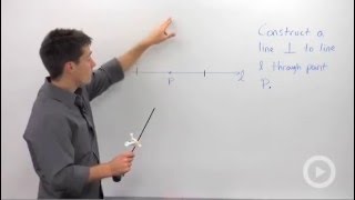 Constructing a Perpendicular at a Point on a Line [upl. by Riggs]