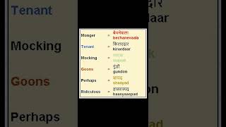 learn English vocabulary in Hindi  Basic English words meaning in Hindi  English to Hindi  short [upl. by Yousuf]