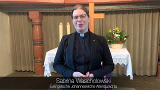 Andacht am Sonntag Palmarum mit Pfarrerin Sabrina Wascholowski aus Altenburschla [upl. by Adnarym]