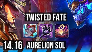 TWISTED FATE vs AURELION SOL MID  615 500 games  EUW Master  1416 [upl. by Sou]