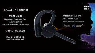 OLEAP ARCHER SingleEar AI Meeting Headset  Hong Kong Electronics Fair [upl. by Noland]