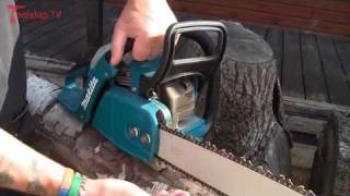 Review of Makita EasyStart Petrol Chainsaw [upl. by Nohtanoj]