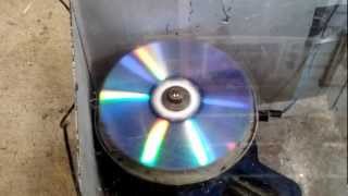 Exploding a CD by Spinning it at very high speeds [upl. by Richards]