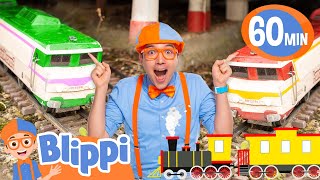 Blippi’s Big Train Adventure The Giant Conductor  Educational Videos for Kids [upl. by Fee]