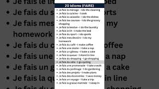 20 Idioms FAIRE learnfrench learnfrenchwithclemence learnfrencheasily frenchphrases [upl. by Navannod]