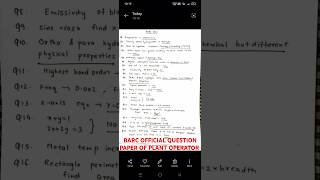 BARC PLANT OPERATOR OFFICIAL QUESTION PAPER BARCNPCILDAE EXAM [upl. by Assirialc]