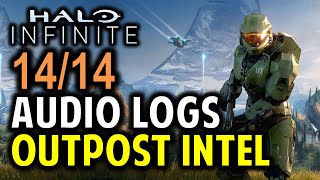 Outpost Intel UNSC Audio Logs All 14 Locations  Halo Infinity Collectibles Guide [upl. by Enitsej]