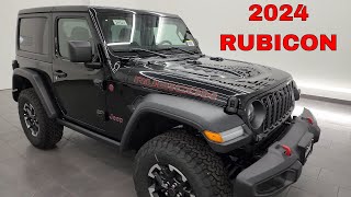 2024 JEEP WRANGLER RUBICON 2 DOOR BLACK CLEARCOAT 4K WALKAROUND 24J27 SOLD [upl. by Nial]