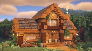 How to build a Large Spruce House in Minecraft  Spruce Mansion Tutorial [upl. by Norted506]