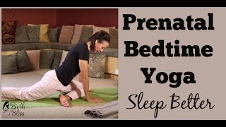 Prenatal Bedtime Yoga  Sleep Better During Pregnancy [upl. by Eiramalegna]