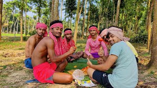 Village Style Tomato Makha With Friends  স্নানের আগে টমেটো মাখা খাওয়ার মজাই আলাদা  Village Recipe [upl. by Euqinu448]