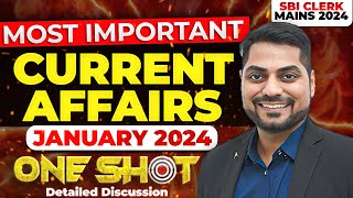 Current Affairs One Shot  January 2024 Current Affairs  SBI Clerk Mains 2024  Kapil Kathpal [upl. by Grobe773]