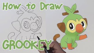 How to Draw Grookey  Drawing Pokemon [upl. by Terrill]