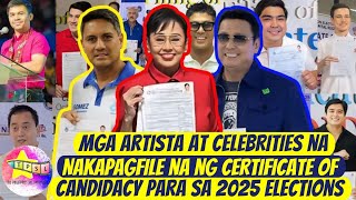 Celebrities na Nakapagfile na ng Certificate of Candidacy para sa 2025 Elections [upl. by Kajdan506]