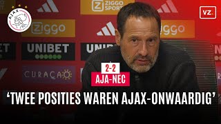 Van t Schip benoemt twee Ajaxonwaardige posities na teleurstelling tegen NEC Dat breekt ons op [upl. by Immij]