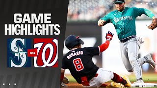 Mariners vs Nationals Game Highlights 52424  MLB Highlights [upl. by Sugirdor]