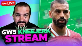 SALAH IN 🥳  FPL KNEEJERK GAMEWEEK 5  LIVE QampA  Fantasy Premier League Tips 202425 [upl. by Agni]