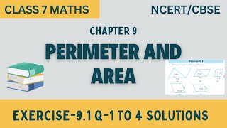 Exercise  91 Q1 to 4 Solutions  Chapter9 PERIMETER amp AREA  Class7 Maths NCERT  NEW SYLLABUS [upl. by Isidore]