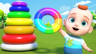 Leo Plays with Stacking Rings  Nursery Rhymes amp Kids Songs  Baby Leo Songs [upl. by Llyrat811]