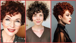 short curly hairCORTE PELO CORTO DAMAS DE 5560 AÑOS  CORTE DE CABELLO PIXIE BOB CORTO😎 [upl. by Sherwood793]