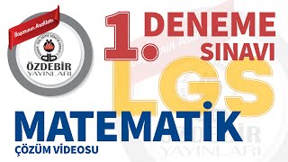 KASIM 2023  LGS 1 DENEME SINAVI MATEMATİK ÇÖZÜM VİDEOLARI [upl. by Yecaj]