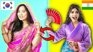 Indian Girl Swapped Lives with Korean Girl 🇰🇷🇮🇳 ft KoreanG1p [upl. by Ahsele]