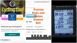 Training Peaks cylcing workout tutorial  wahoo element bolt [upl. by Otrebogad252]