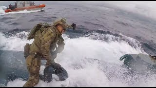 Coast Guard Jumps Submarine Drug Bust Full [upl. by Reilamag]